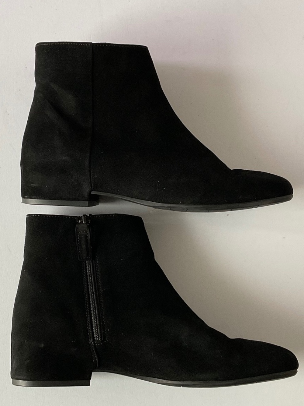 AQUATALIA Ulyssa Ankle Boot Black Suede Hidden Wedge Heel Size 8.5 - Picture 4 of 10
